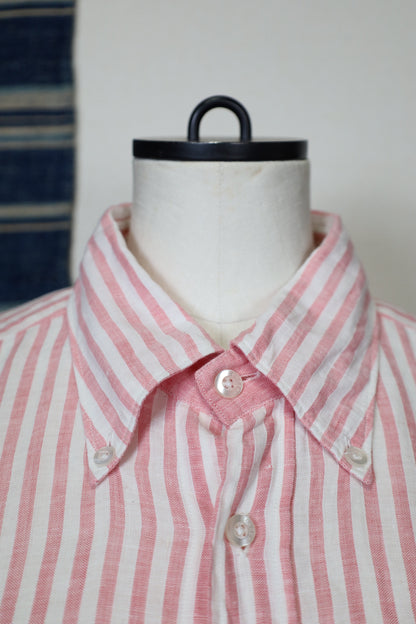 614 / early2000's PAL ZILERI stripe linen shirt