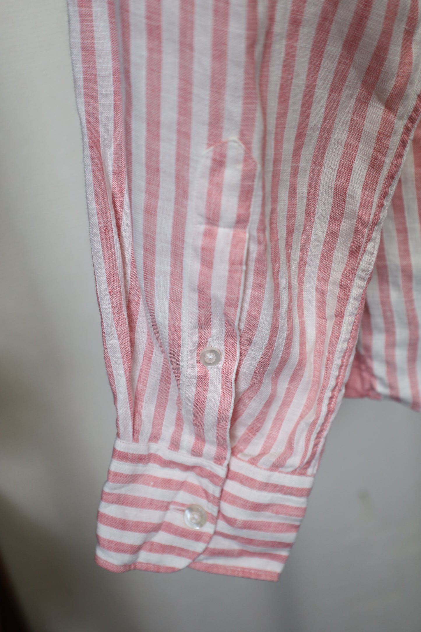 614 / early2000's PAL ZILERI stripe linen shirt