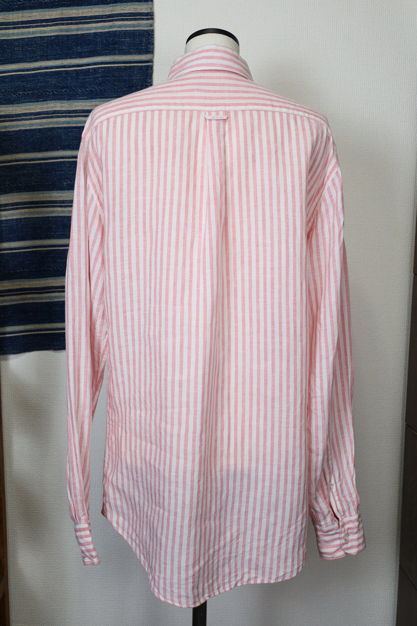 614 / early2000's PAL ZILERI stripe linen shirt