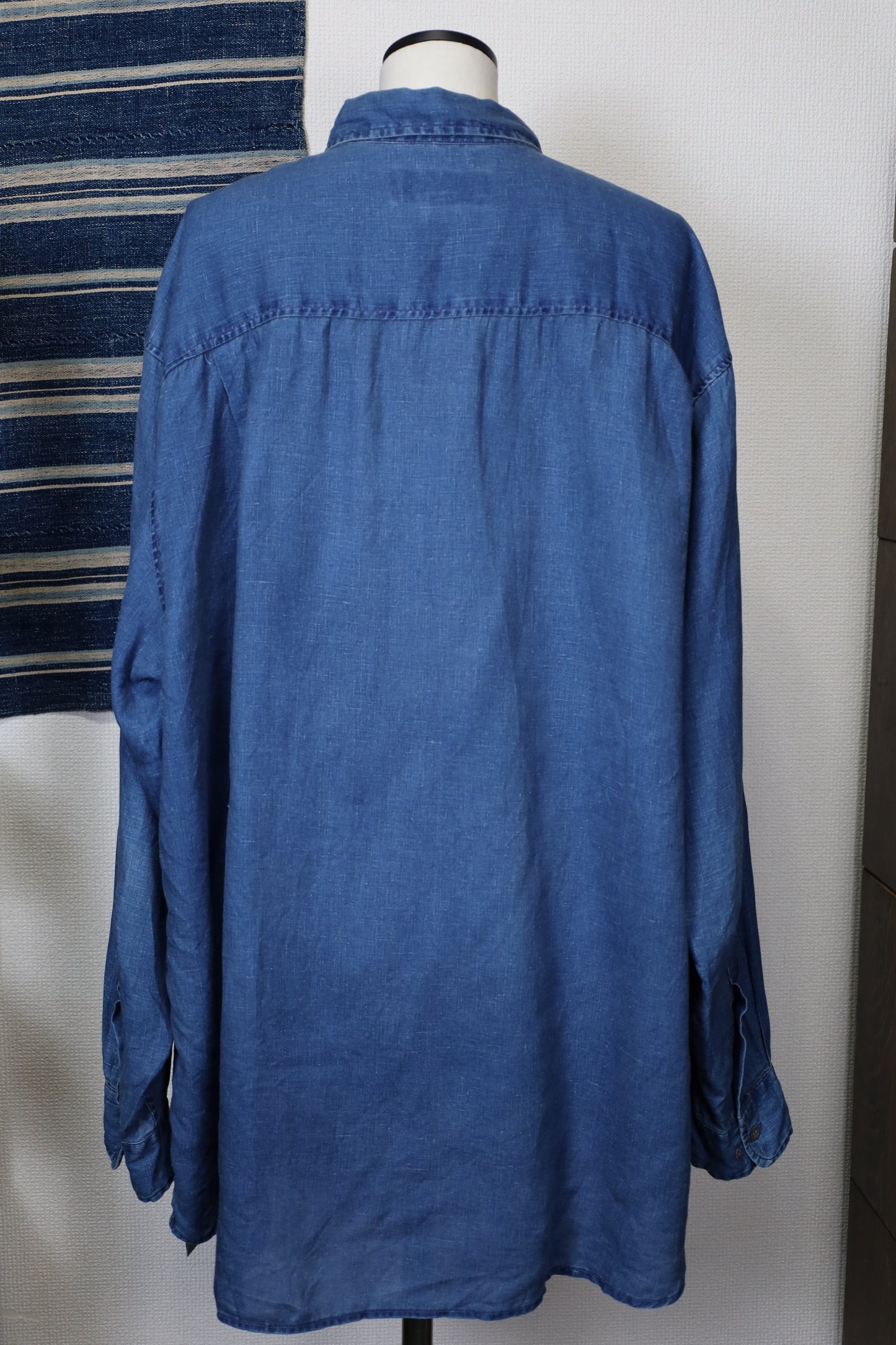 ★610 / 1990's COUNTRY ROAD Indigo dye Linen Shirt