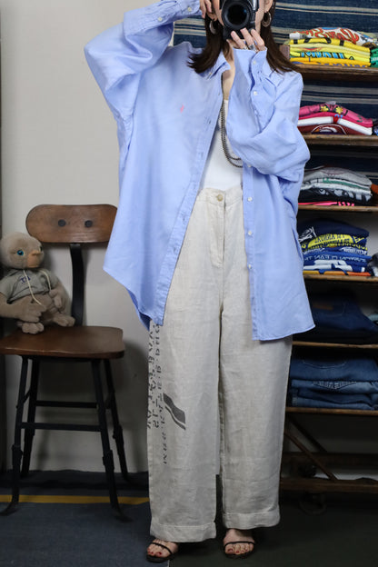 ★605 / 1990's Ralph Lauren classic fit linen shirt