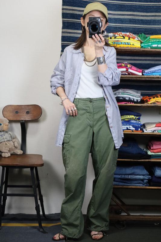 611 / 1990's FLAX linen shirt