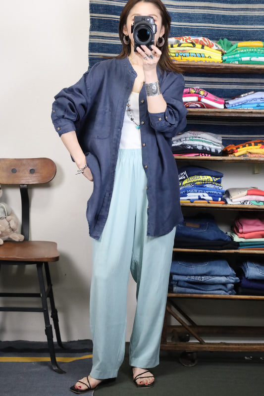 ★616 / 1990's AKA EDDIE BAUER linen shirt