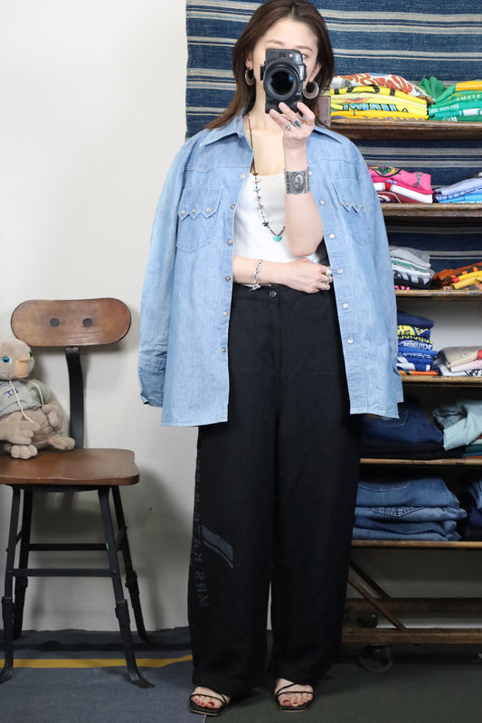 Z105 / 1960-70's Vintage Wrangler denim western shirt