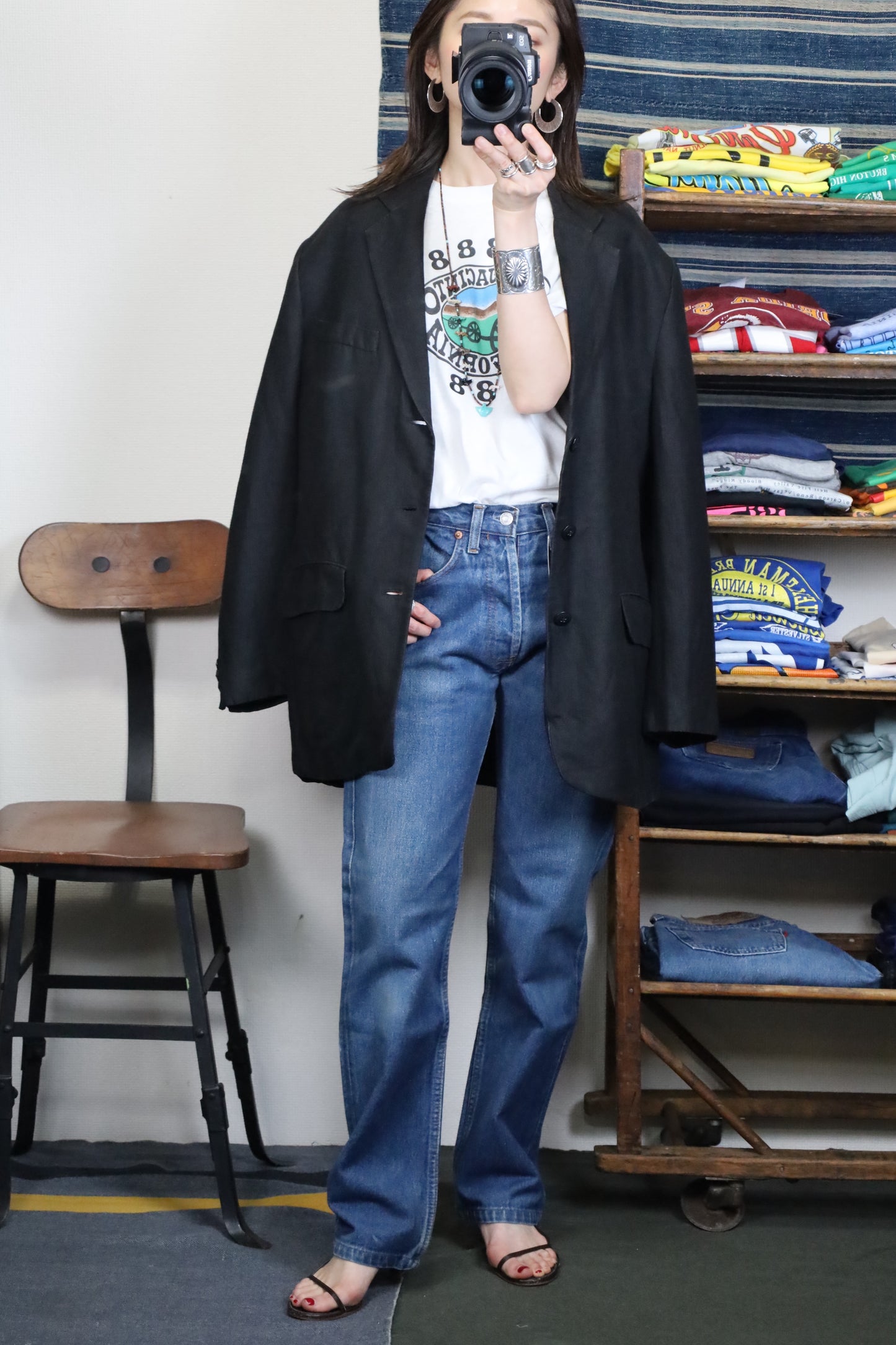 Z202 / early2000's CLAIBORNE LINEN Tailored Jacket