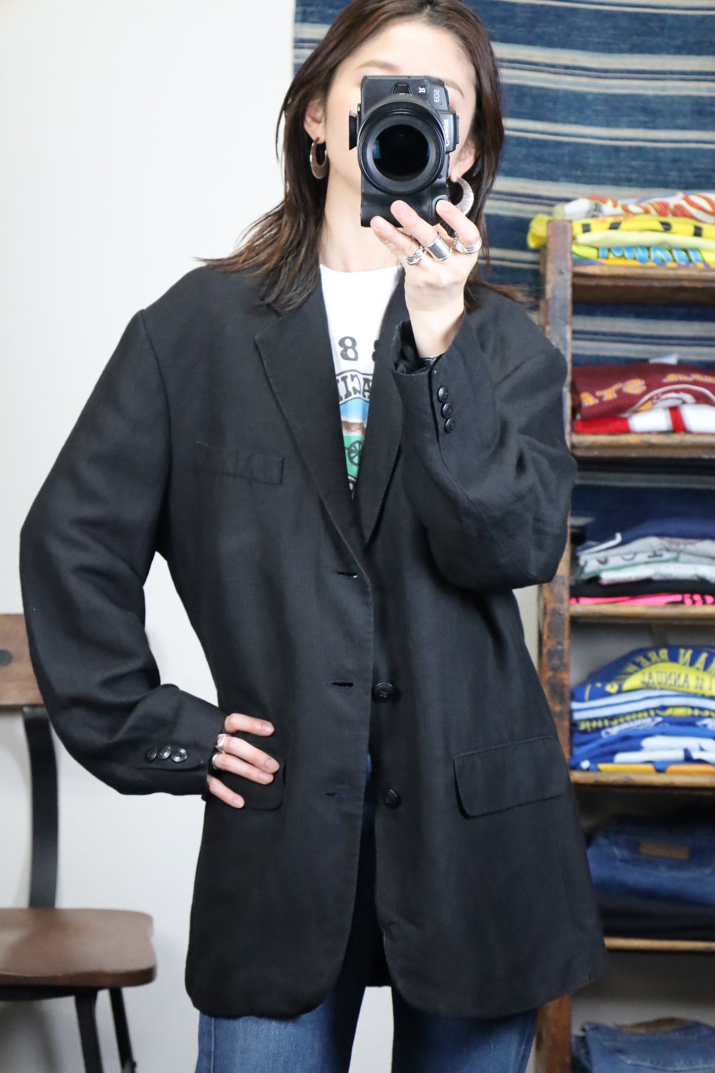 Z202 / early2000's CLAIBORNE LINEN Tailored Jacket