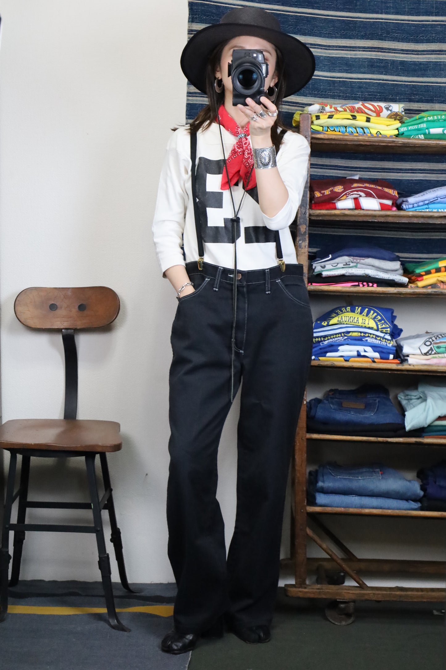 518 / 1980's OLD marverick Black Denim Pants