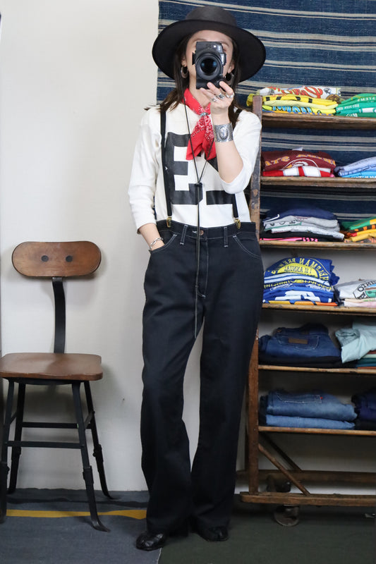 518 / 1980's OLD marverick Black Denim Pants