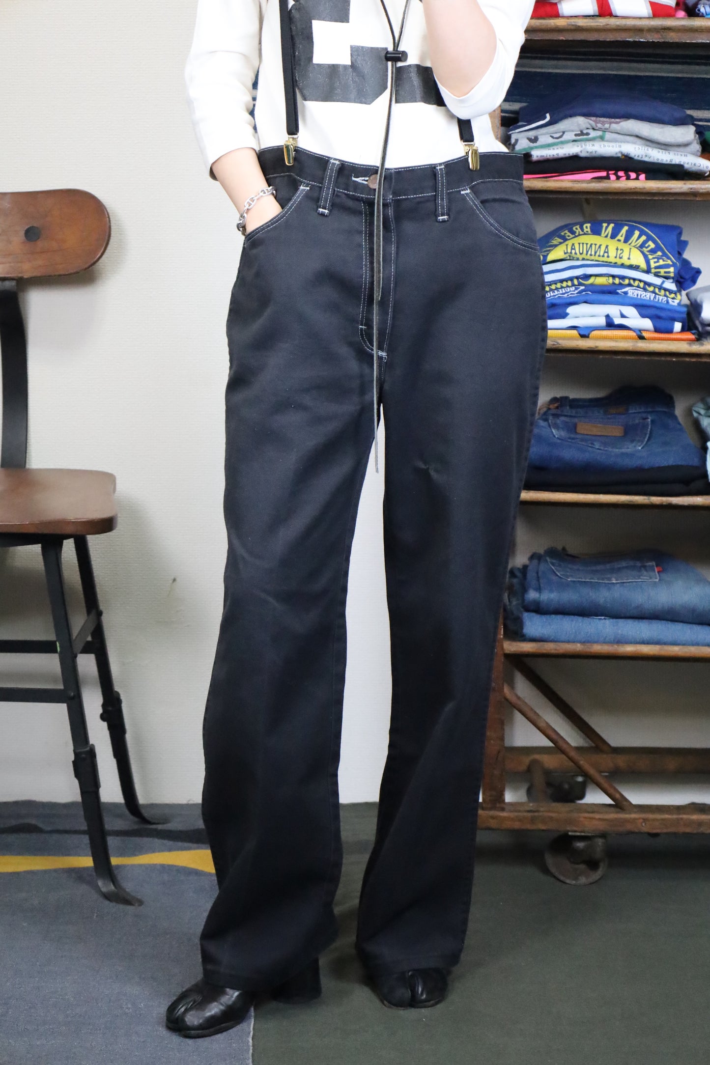 518 / 1980's OLD marverick Black Denim Pants