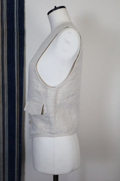 HOWIE linen vest (beige)