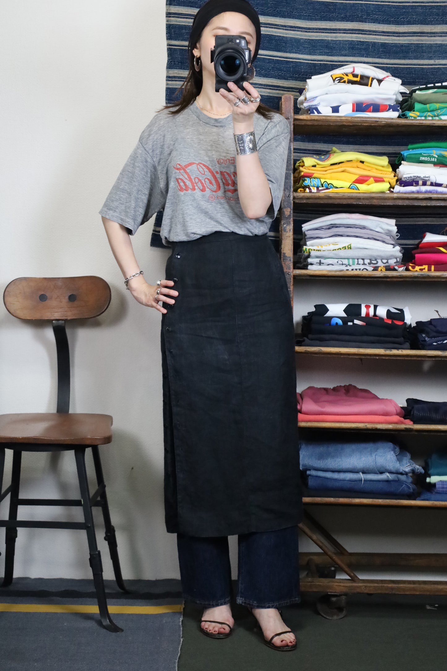 189 / early2000's finity linen skirt