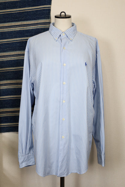 A700 / 1990's OLD Ralph Lauren Blue Stripe Shirt MARLOWE