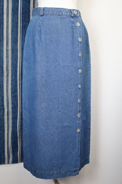 E182 / 1990s OLD VAN HEUSEN Denim Skirt