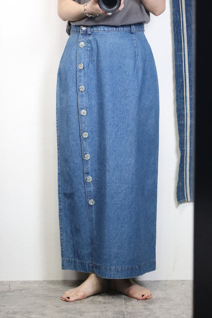 E182 / 1990s OLD VAN HEUSEN Denim Skirt