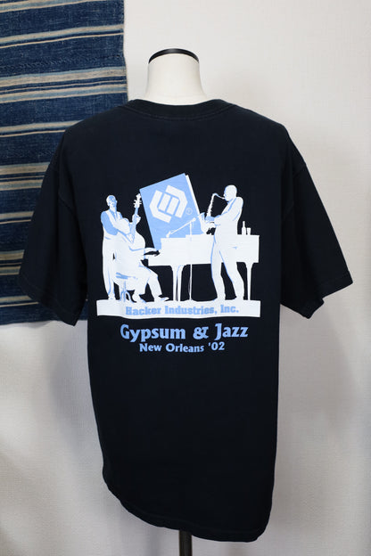 Z704 / early 2000's FRUITS OF THE LOOM JAZZ PRINT TEE