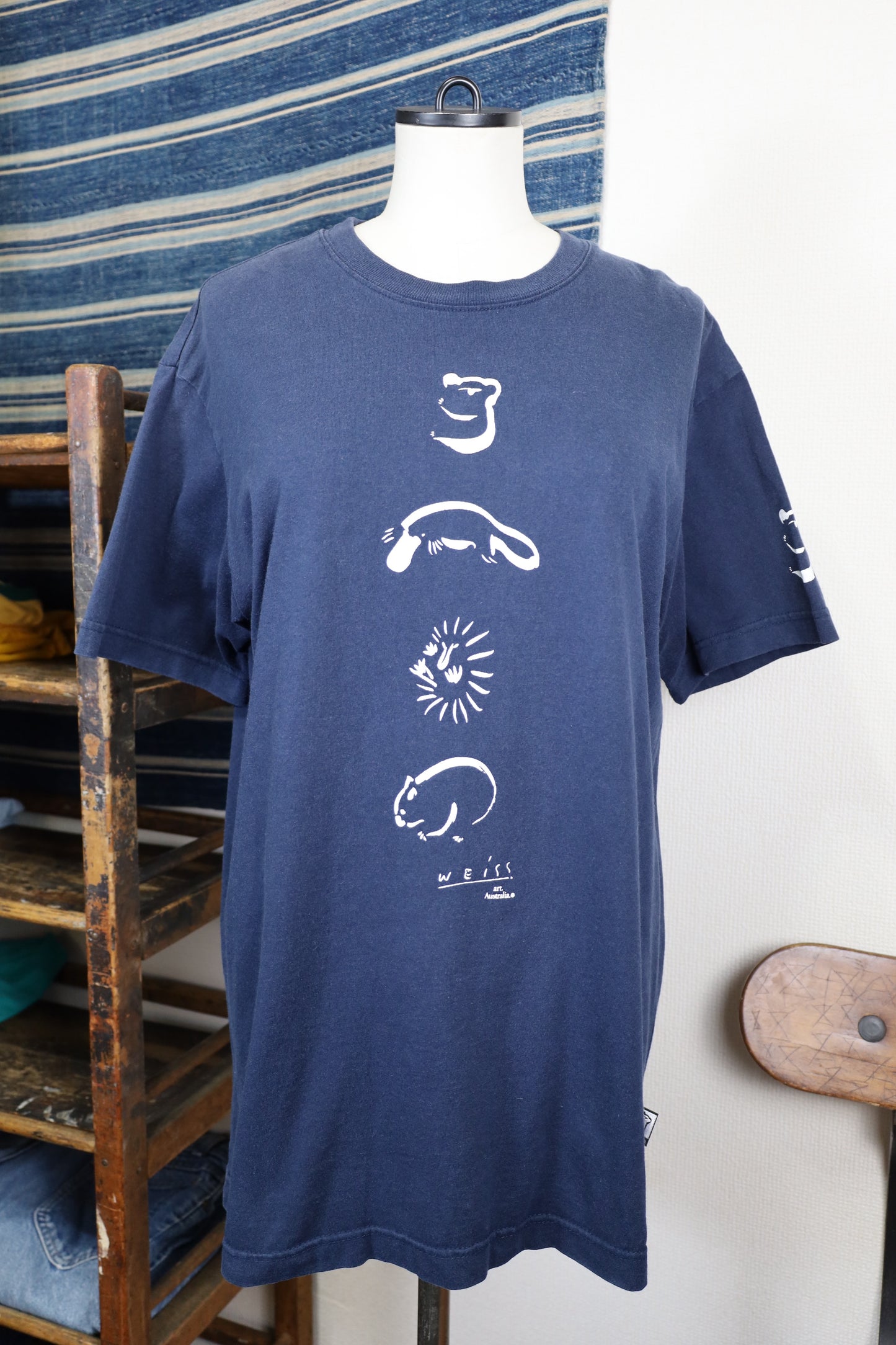 Z163 / 1990's OLD WEiss Souvenits Print T-Shirt