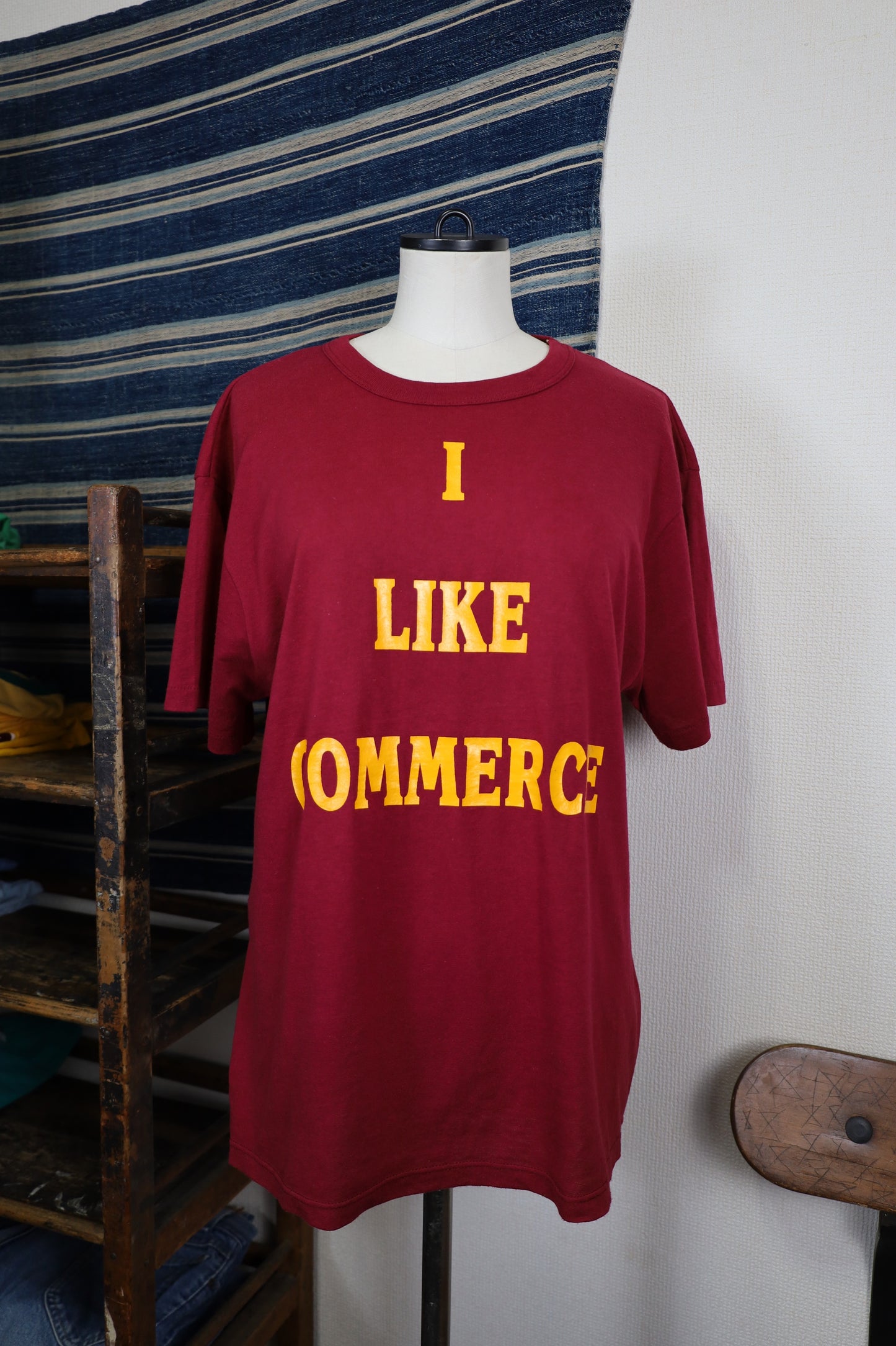 B609 / 1990's OLD Penmans I LIKE COMMERCE Print T-Shirt