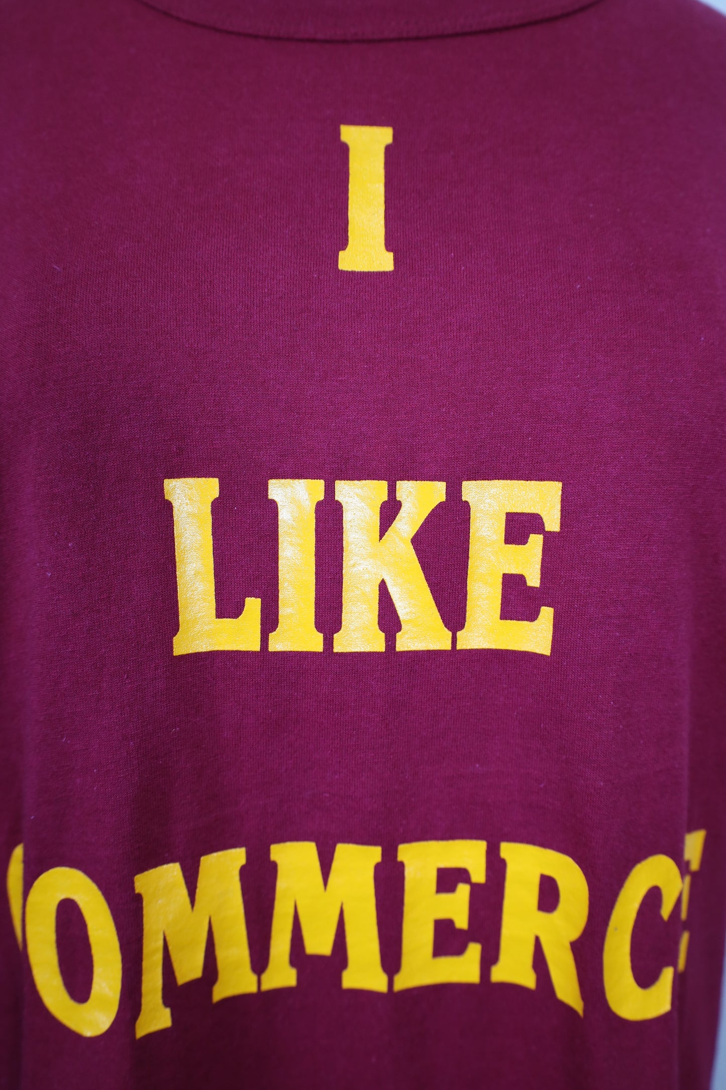 B609 / 1990's OLD Penmans I LIKE COMMERCE Print T-Shirt