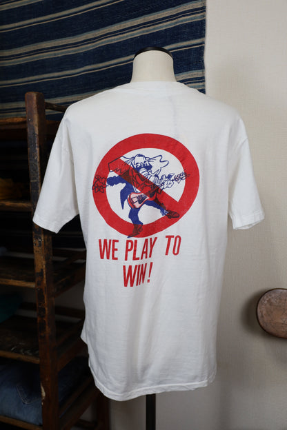 B527 / 1980's OLD Hanes DSCC SOFTBALL Print T-Shirt