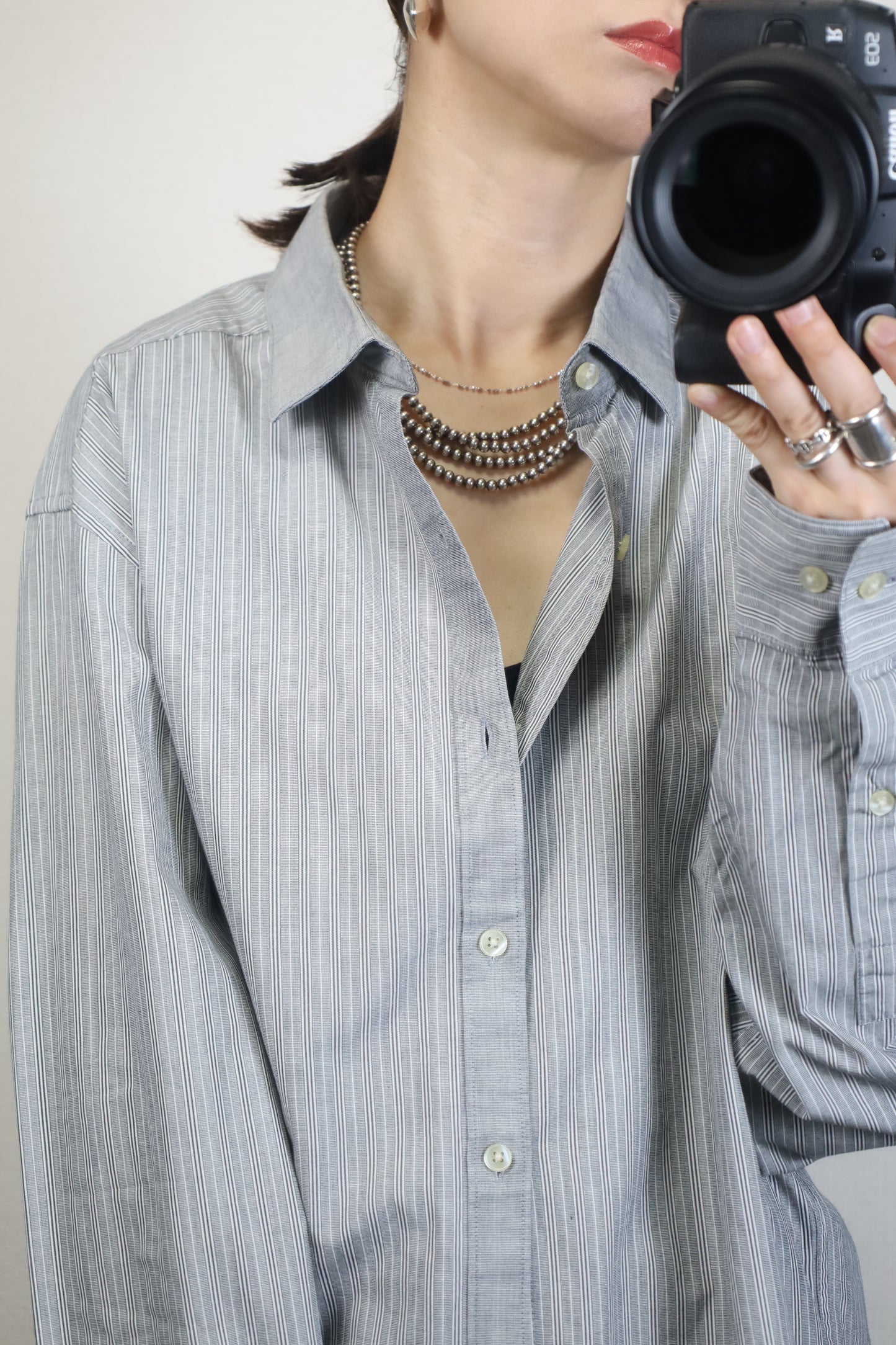 A120 / 1990's DKNY stripe shirt