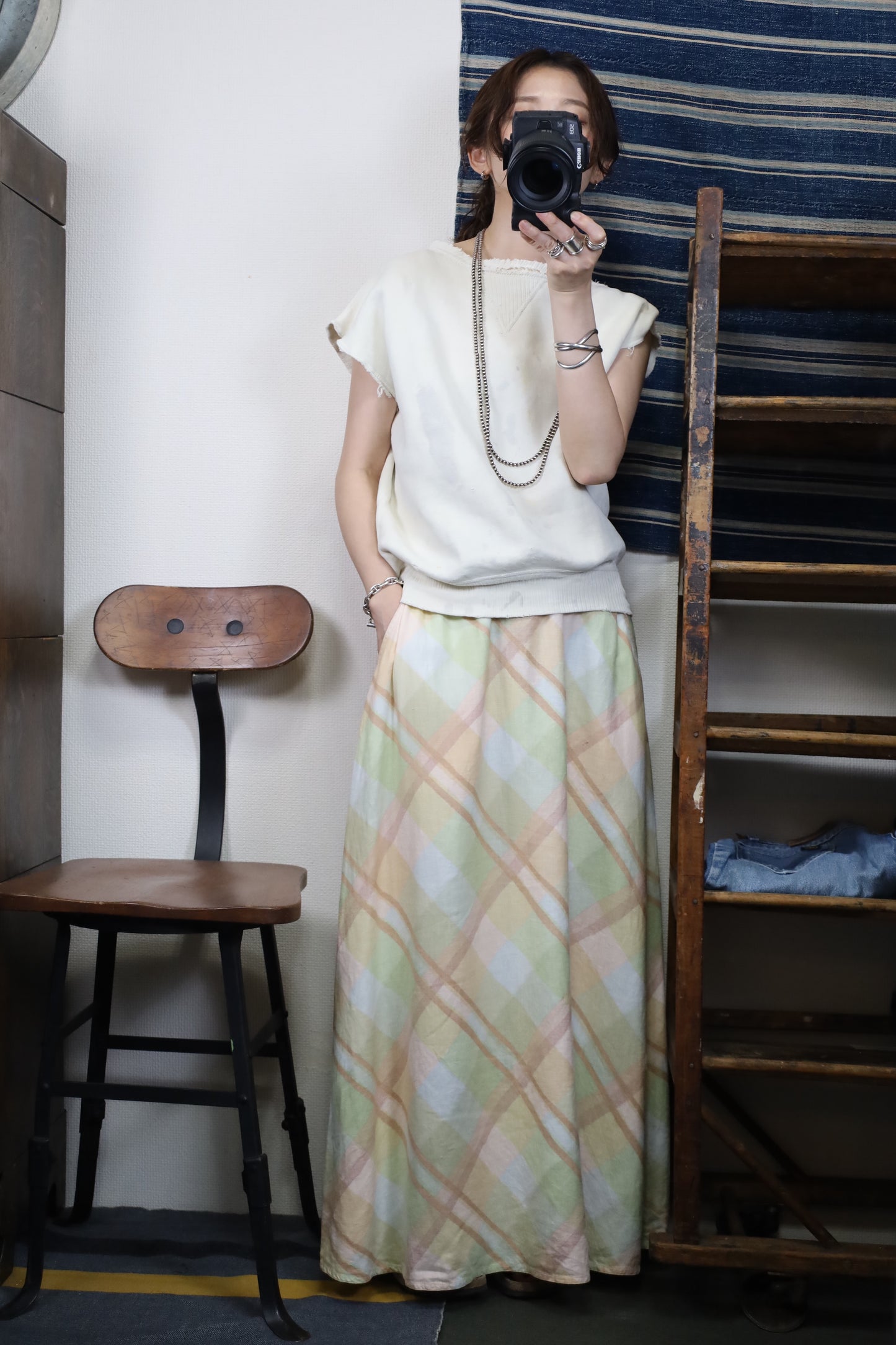 B625 / LIZ Clalborne linen skirt