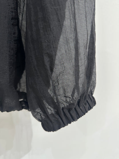 HOWIE Sheer Blouson (black)