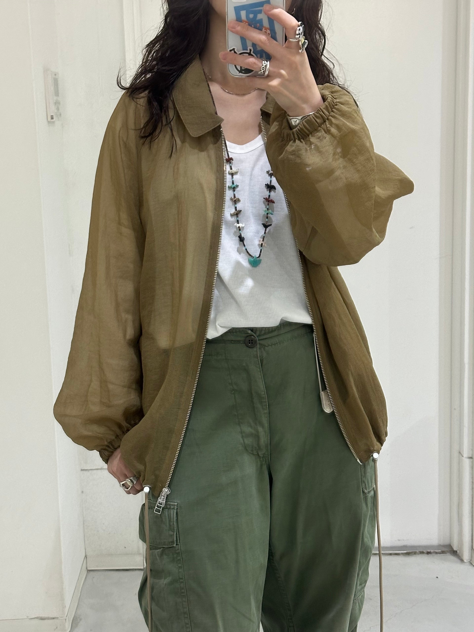 受注販売】HOWIE Sheer Blouson (khaki) – HOWIE CLOTHING