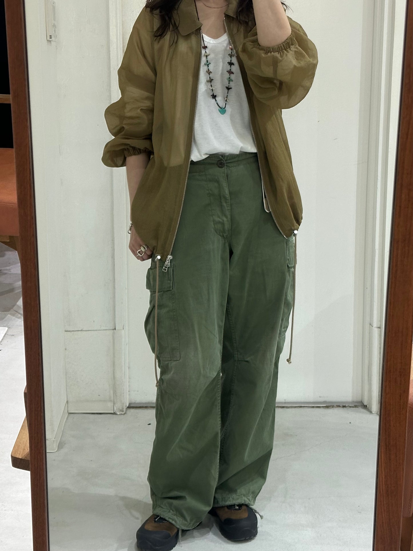 HOWIE Sheer Blouson (khaki)