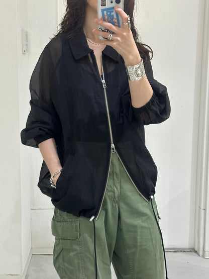 HOWIE Sheer Blouson (black)
