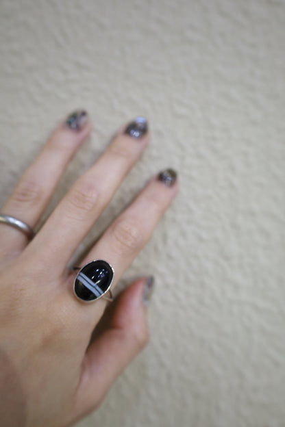 75 / silver 925 onyx ring
