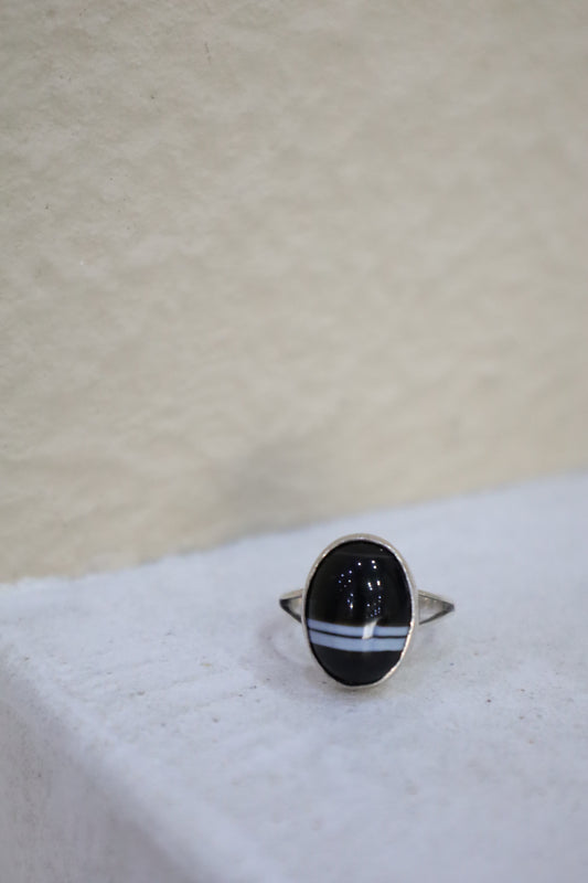 75 / silver 925 onyx ring