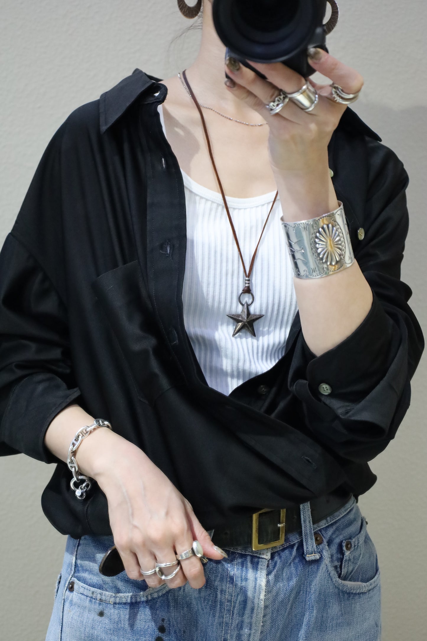 C239 / 1990's GREEN CLUB NYLON shirt