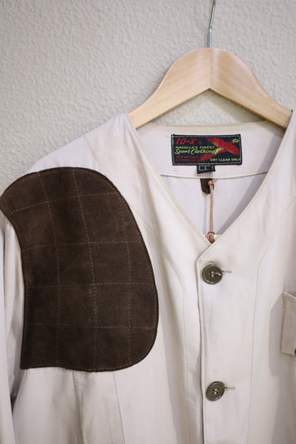 A449 / 1970's Vintage 10-X Suede Gun Patch Hunting Jacket