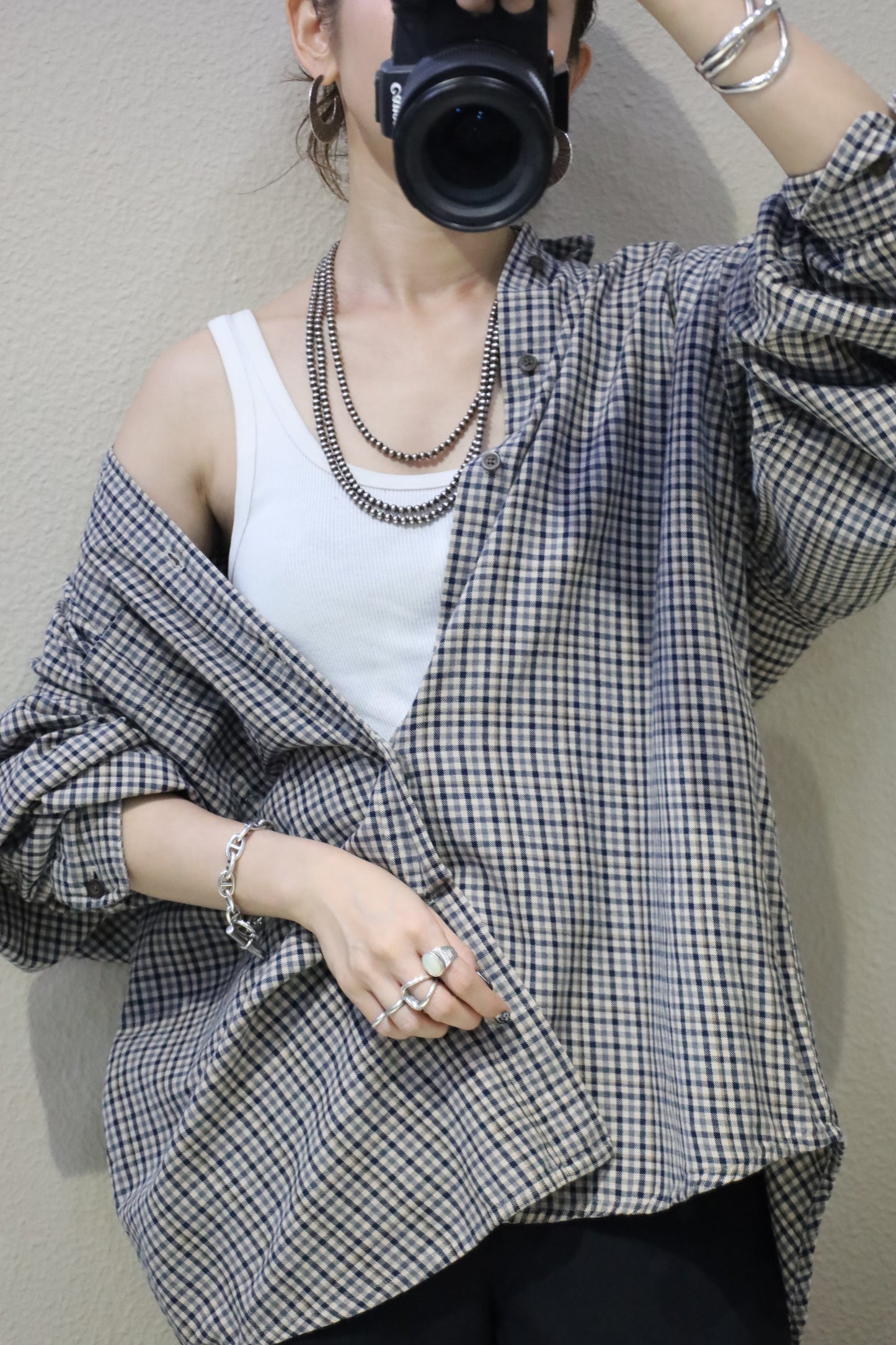 620 / 1990's OLD GAP check shirt