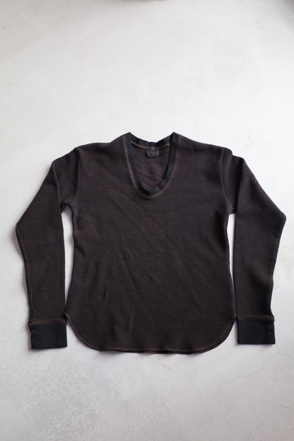 HOWIE black overdye thermal long Sleeve (Overdyed Brown to Black)