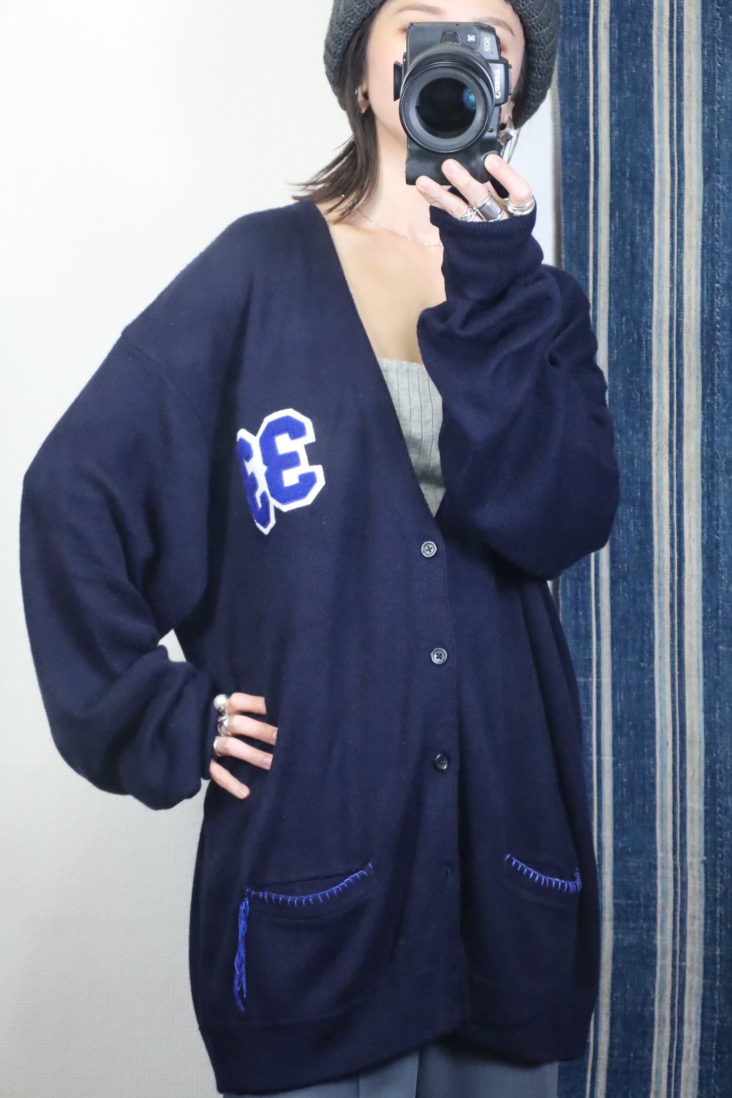 F82 / 1990's TOWNCRAFT remake acrylic cardigan