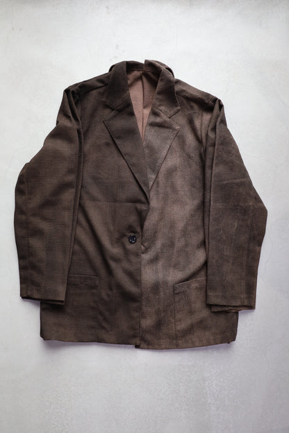 HOWIE black spray fade tailored jacket (brown)