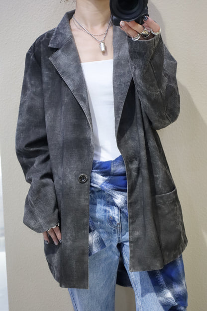 HOWIE black spray fade tailored jacket (taupe)