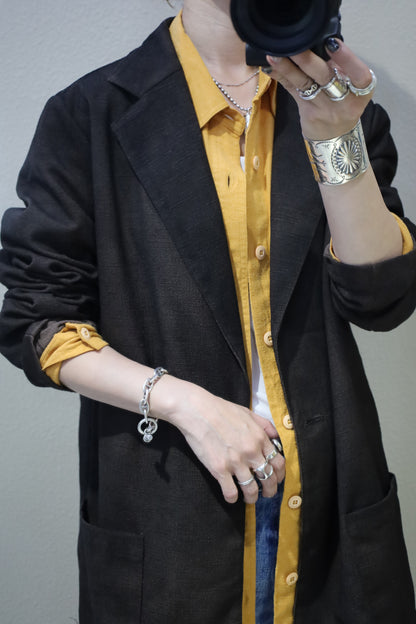 HOWIE black spray fade tailored jacket (brown)