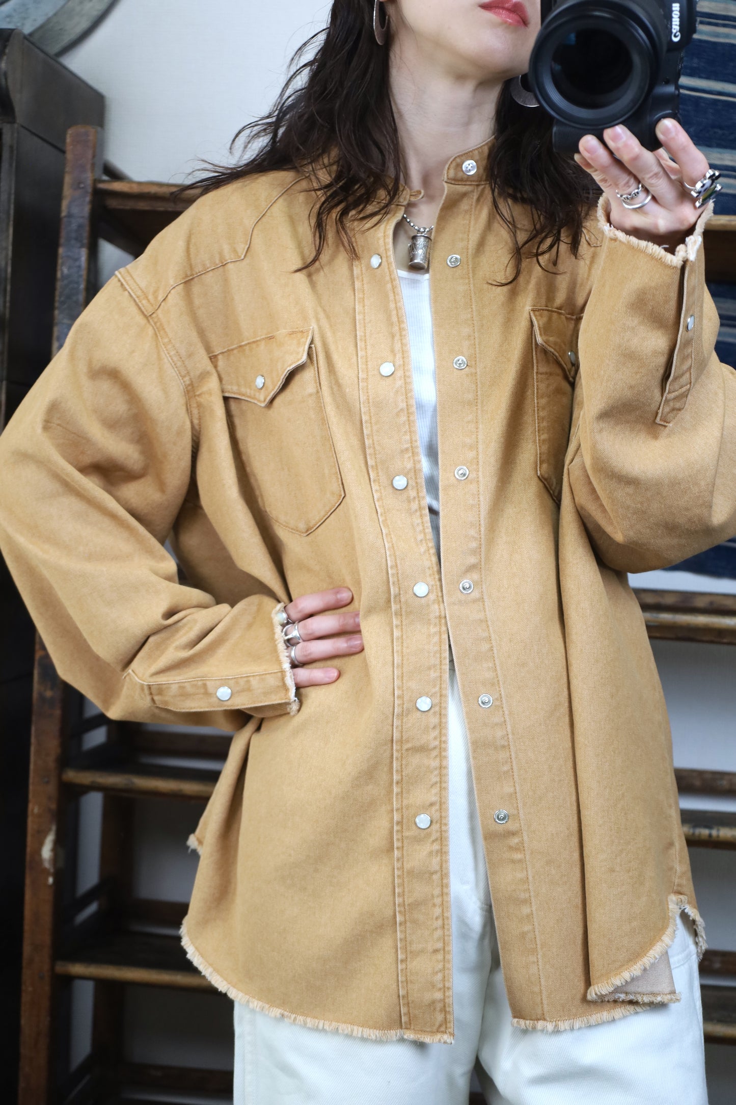 HOWIE DENIM SHIRT (camel)