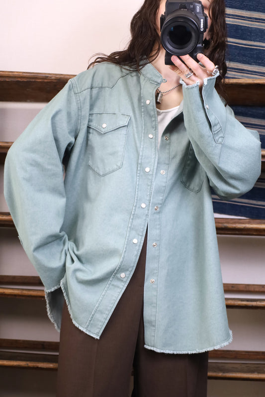 HOWIE DENIM SHIRT (turquoise)