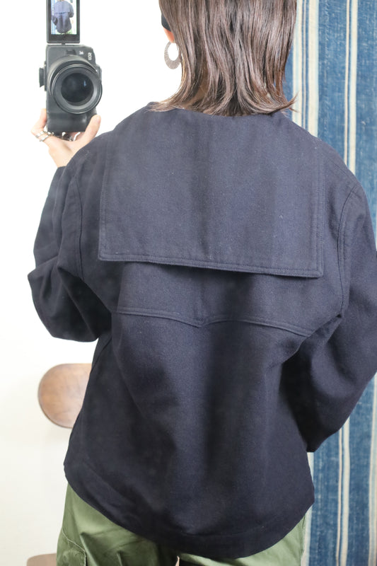 Z27 / 1980's OLD USNAVY Wool Fablic Sailor Shirt