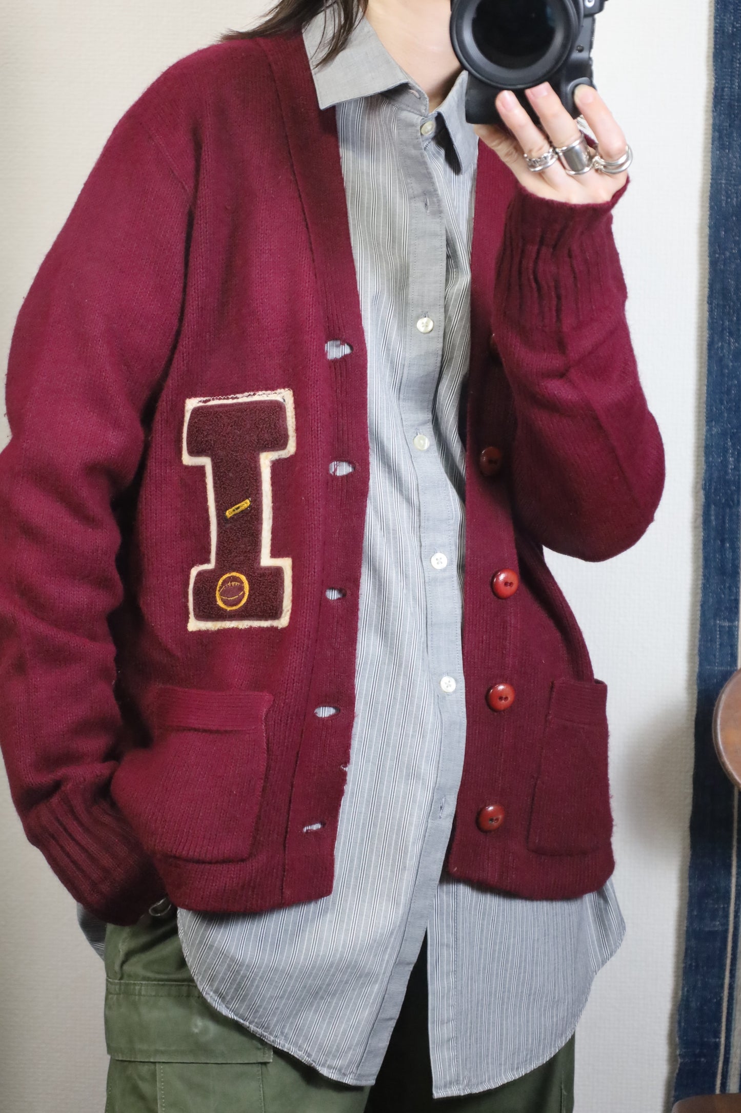 47 / 1960's Vintage EAST-TENN lettered cardigan