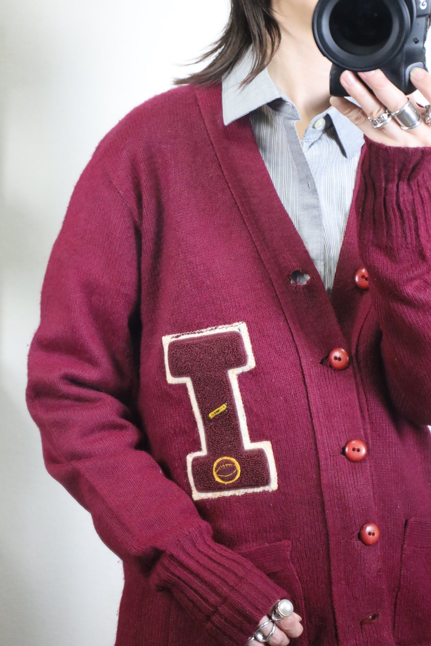 47 / 1960's Vintage EAST-TENN lettered cardigan