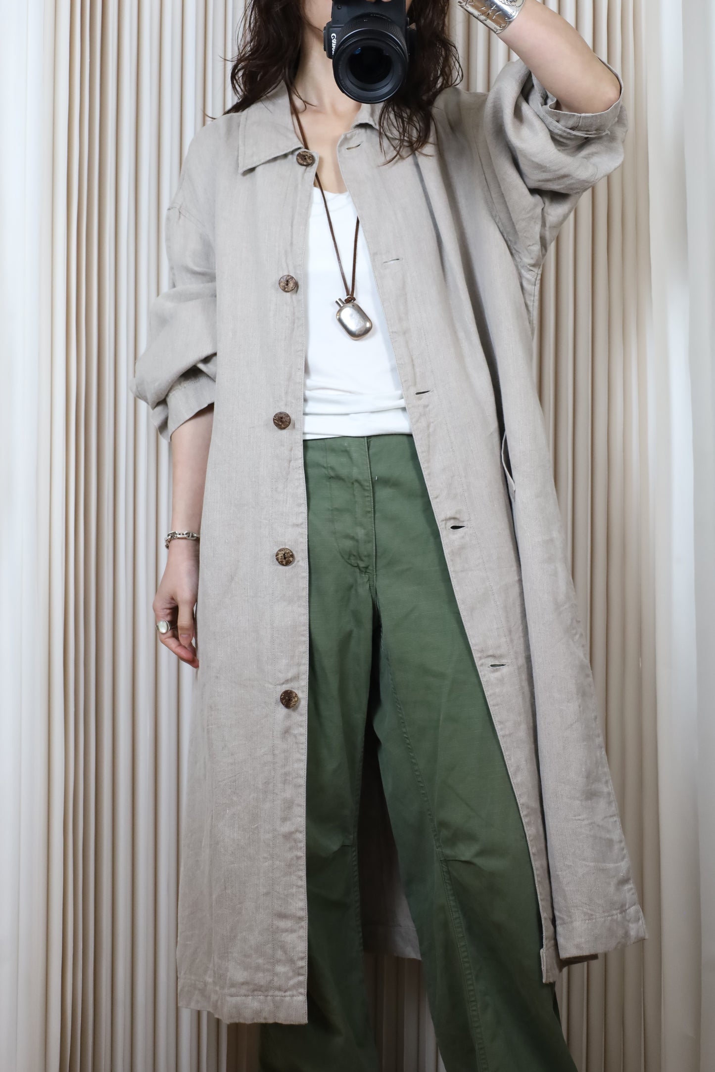 A505 / EURO WORK VINTAGE linen work coat