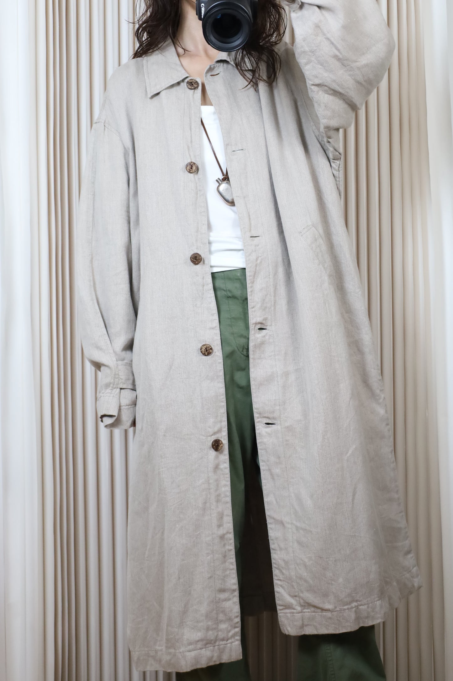 A505 / EURO WORK VINTAGE linen work coat