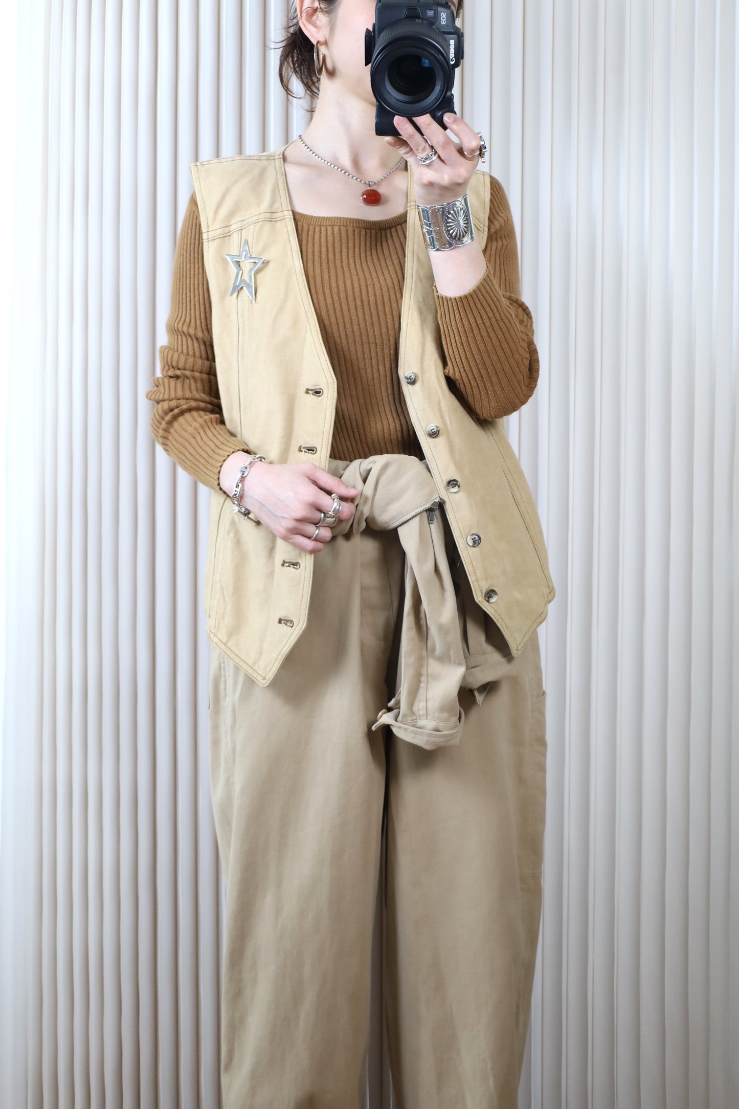 A539 / 1970's Lee Moleskin fabric work vest