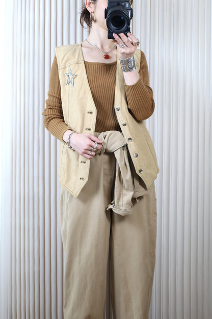 A539 / 1970's Lee Moleskin fabric work vest