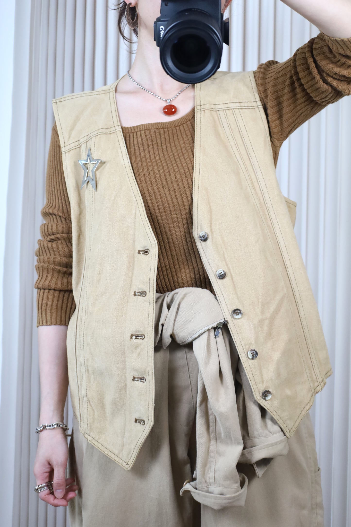 A539 / 1970's Lee Moleskin fabric work vest