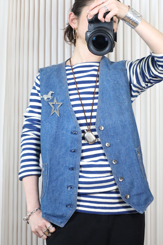 A563 / 1970's Separate-Lees by Lee denim vest